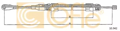 Трос ручного гальма пер. Mercedes 200-300 85>DB 201,124