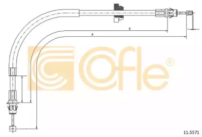 Трос ручного гальма перед, Ford Transit 2.0d/2.3/2.4d 00-06