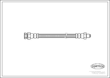 Шланг гальмівний Hyundai Pony 89-96 Mitsubishi Colt Galant Lancer Opel F L&R