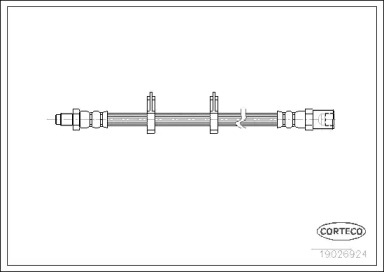 Шланг гальмівний перед. (dі.492mm M10x1mm/M16x1,5mm) Iveco Daily