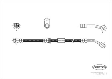 Шланг гальмівний HONDA Civic \1,4-1,6 \95-01 \FR