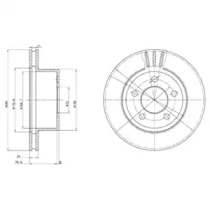 DELPHI JEEP диск гальмівний передній Cherokee,Grand Cherokee,Wrangler 84-07