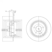 DELPHI FORD диск гальмівний задн.Galaxy,Kuga I,Mondeo IV,S-Max,LandRover 07-