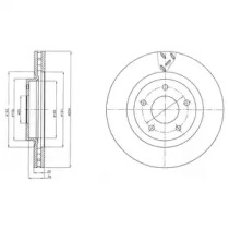 DELPHI MITSUBISHI диск гальмівний передн.ASX,Dodge Caliber,Avenger 07-