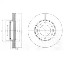 DELPHI HYUNDAI гальмівний диск передн.H-1,Starex 06-