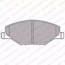 DELPHI VW гальмівні колодки Polo 11- (рос. зборка),Skoda Fabia