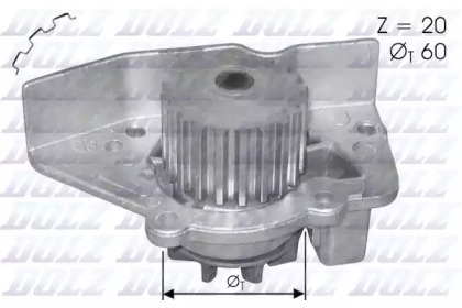 DOLZ CITROEN помпа води BX 87-,XANTIA,ZX