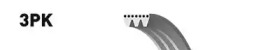 3PK1025 (8653-10169) Ремінь (поліклиновий) GATES MICRO-V HORIZON