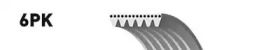 6PK1438 (8653-10312) Ремінь (поліклиновий) GATES MICRO-V HORIZON