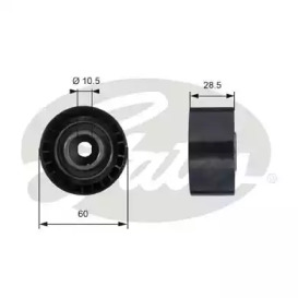 T42036 (7786-21128) Обвідний ролик ременя ГРМ GATES POWERGRIP IDLER