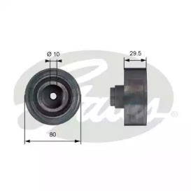 T42050 (7786-21343) Обвідний ролик ременя ГРМ GATES POWERGRIP IDLER