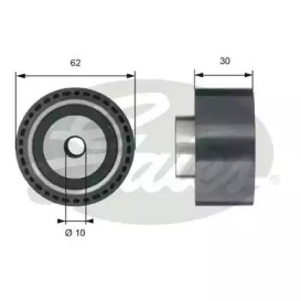 T42198 (7786-21569) Обвідний ролик ременя ГРМ GATES POWERGRIP IDLER