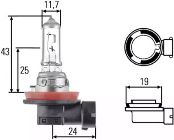 лампа розжарювання STANDARD H11 12V 55W PGJ19-2