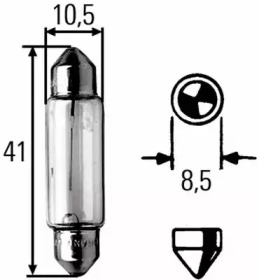 Лампа розжарювання 12V 10W SV 8,58