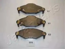 JAPANPARTS TOYOTA гальмівні колодки передн.Yaris 99-