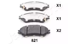 JAPANPARTS SUZUKI колодки гальм. передні SX4 S-Cross, Vitara, 1,4-1,6 13-