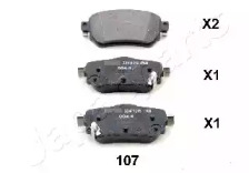 JAPANPARTS NISSAN гальмівні колодки задн.Qashqai 13-