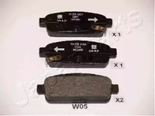 JAPANPARTS OPEL гальмів.колодка задн.Astra J,Mokka,Zafira,Chevrolet Cruze 09-