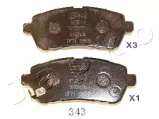 Колодки гальмівні дискові переднi Mazda 2 1.3-1.6 (07-15)/Suzuki Swift III, IV 1.2-1.6/Daihatsu Sirion II, Materia (50343) JAPKO