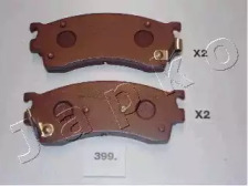 Колодки гальмівні передні Mazda MX-6, 626, 323F, Premacy 1.6-2.0 (91-05)/Ford USA Probe II 2.0, 2.5 (92-98) (50399) JAPKO