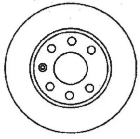 JURID OPEL диск гальмівний передній Astra F,Corsa,Kadett D/E,Vectra A 1.0/1.8 81-00