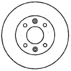 Гальмівний диск передній Peugeot 106, 205, 306, 309, 405 / Citroen AX, C15, Saxo, ZX