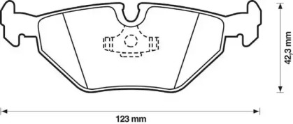 Гальмівні колодки задні BMW 3-Series, 5-Series, 7-Series, Z3