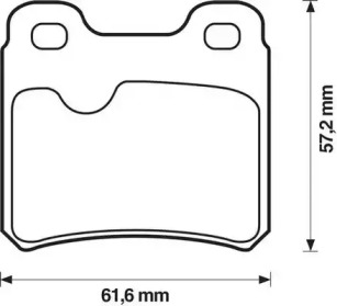 Гальмівні колодки задні Opel Astra, Ascona, Calibra, Kadett E, Vectra A / Saab 900 / Vauxhall