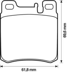 Гальмівні колодки задні Mercedes C-Class, CLK, E-Class, S-Class, SL, SLK / Chrysler Crossfire