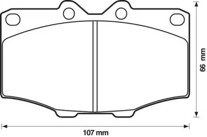 Гальмівні колодки передні Toyota 4Runner, Hi-Lux, Land Cruiser