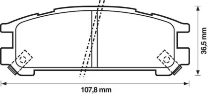 Гальмівні колодки задні Subaru Impreza, Legacy II, SVX