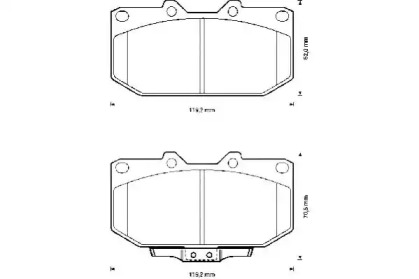Гальмівні колодки передні Subaru Impreza/ Nissan Silvia, Fairlady Z, Skyline
