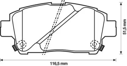 JURID TOYOTA гальмівні колод. передн. Yaris, Corolla 99-
