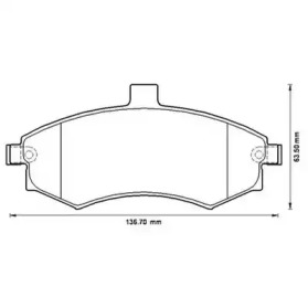 JURID HYUNDAI колодки гальмівні передні Elantra 00-, Matrix 01-