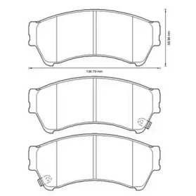 JURID MAZDA гальмівні колодки передн.Mazda 6 07-