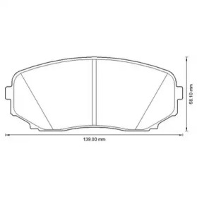 Гальмівні колодки передні Mazda CX-7, CX- 9 / Peugeot 106 Van / Mitsubishi Eclipse, Pajero