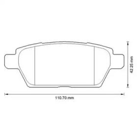 JURID MAZDA Гальмівні колодки задн.Mazda 6 2.3