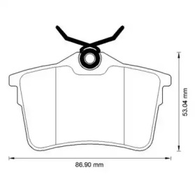 JURID CITROEN колодки гальмів.задн.Berlingo B9,Peugeot 308,5008,Partner 08-