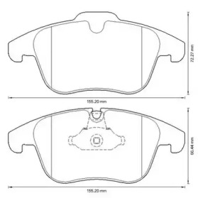 JURID CITROEN гальмівні колодки передн C5 III 08-,Peugeot 407 04-,508 10-