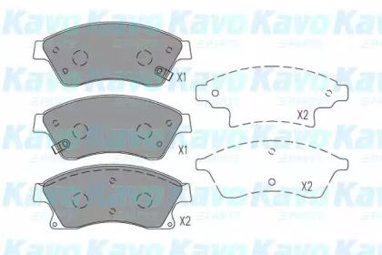 KAVO PARTS CHEVROLET Гальмівні колодки передн.Aveo,Cruze,Opel Astra J 09-