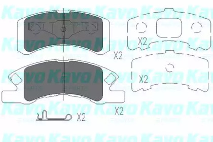 KAVO PARTS MITSUBISHI колодки гальм. передн. Space Star 1,0-1,2 12-
