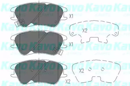 KAVO PARTS HYUNDAI гальмівні колодки передн.Atos 99-