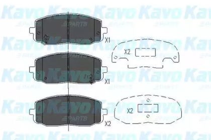 KAVO PARTS HYUNDAI Тормозные колодки передн. i10, KIA Picanto (без ESP)