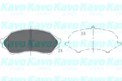 KAVO PARTS MAZDA колодки гальмівні передн.323 1.4-1.5 98-