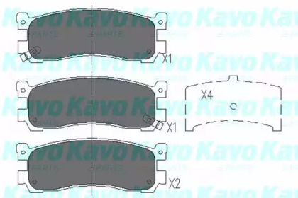 KAVO PARTS MAZDA колодки гальм. передн. 929/Xedos 9/MPV