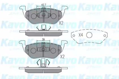 KAVO PARTS MAZDA Тормозные колодки задн. Tribute 04-