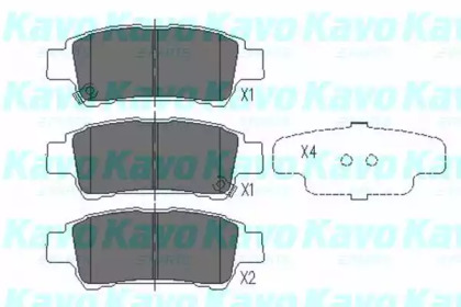 KAVO PARTS TOYOTA гальмівні колодки задн. Avensis Verso 01-, Previa 00-