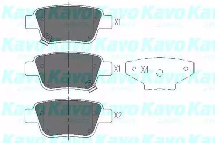 KAVO PARTS TOYOTA гальмівні колодки задн. Avensis 03-