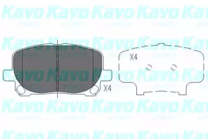 KAVO PARTS TOYOTA Гальмівні колодки передн. Avensis Verso 01-