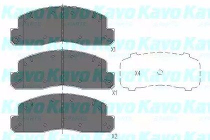 KAVO PARTS TOYOTA Гальмівні колодки передн. DYNA 4.0 11-